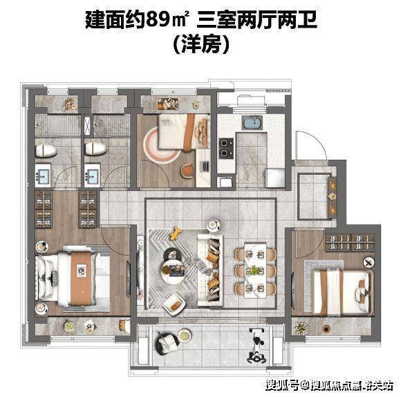 网站发布： 高配住宅配备地暖中央空调凯发K8国际娱乐2025创融嘉天地(图14)