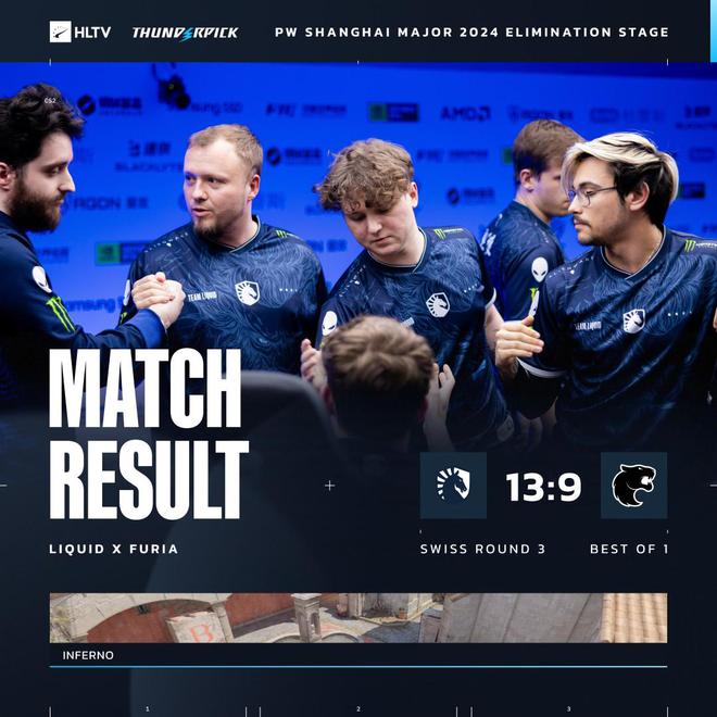 t 13-2 NAVI进2-1组；液体击败黑豹凯发k8入口上海Major传奇组：Spiri(图3)